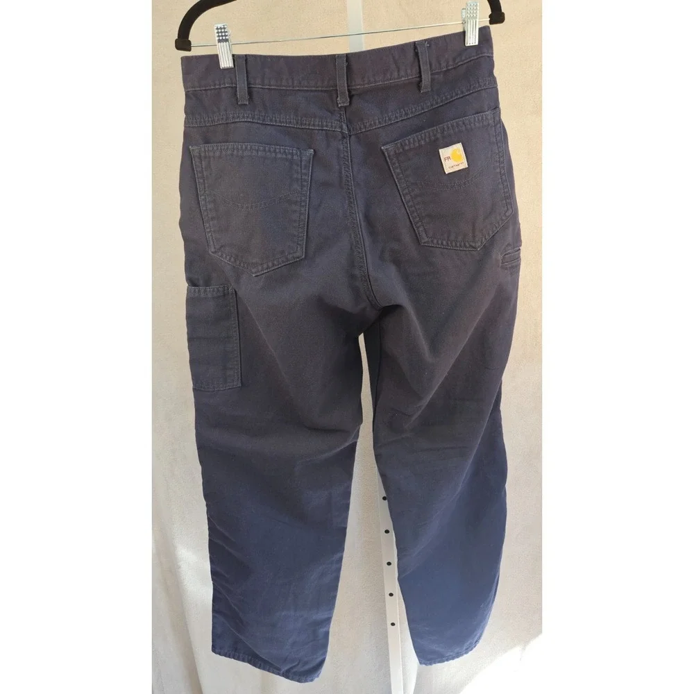 Carhartt FR Flame Resistant Work Pants Navy Blue Men 34x32 NFPA 2112 CAT 2 Twill